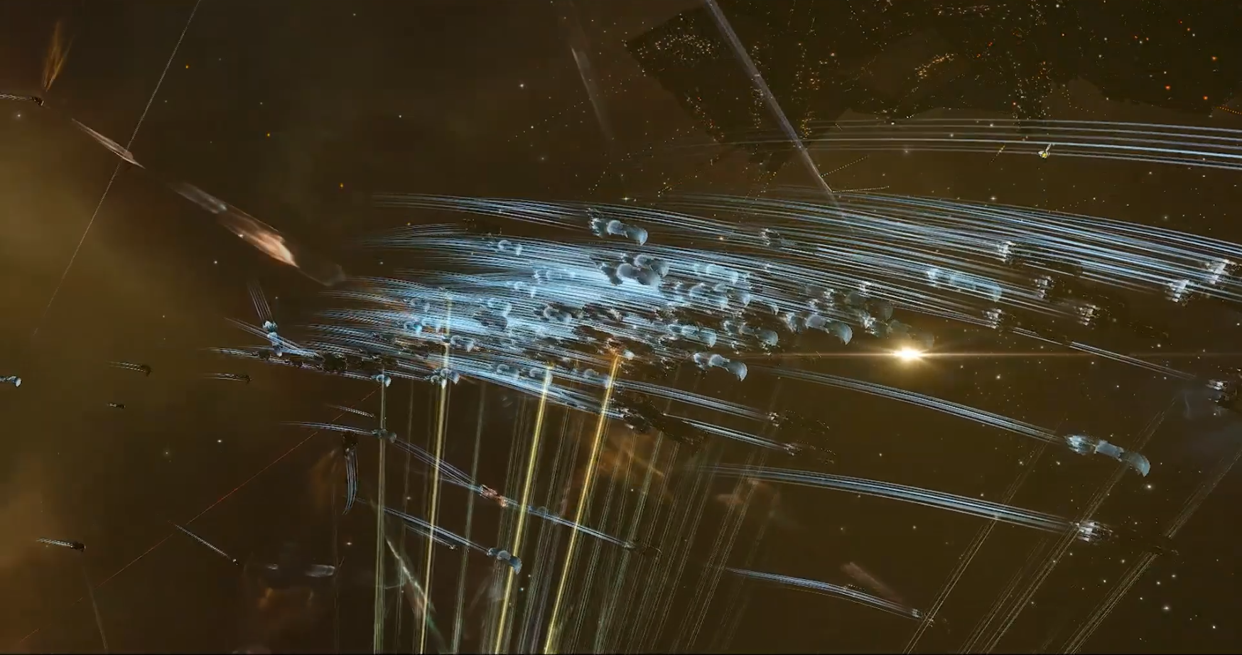 Сражение в нулевой безопасности EVE Online